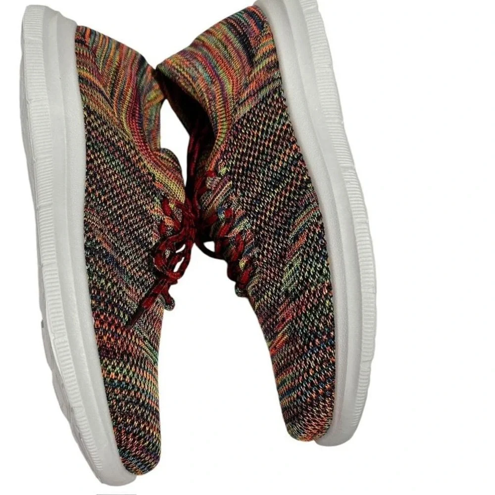 New Outdoor Multi Colored Knit Tennis Shoes Size 8‎
